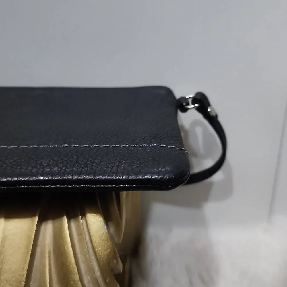 Coach Park Leather Small Wristlet Black